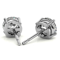 AGI Certified 4 CTW Lab Grown Diamond Stud Earrings in 14K White or
