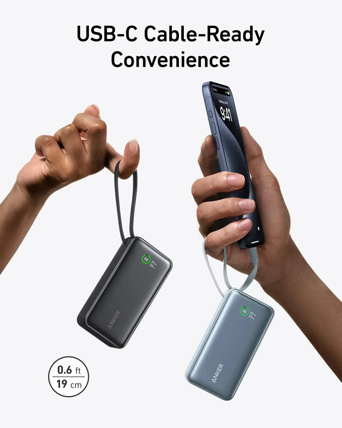 Anker Nano Power Bank (30W, Built-In USB-C Cable) - Trustymall