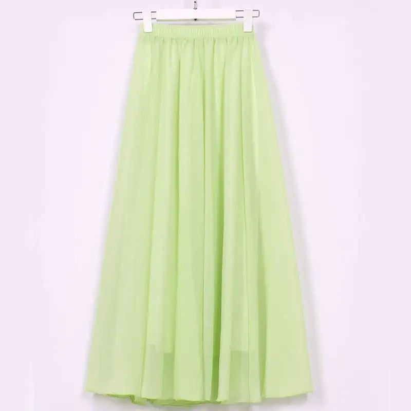 Half-Length Plus Size High Waist Chiffon Skirt